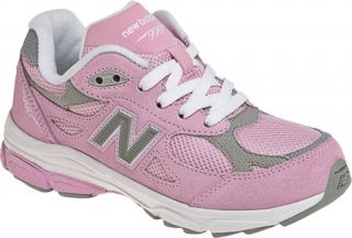 Childrens New Balance KJ990v3   Light Pink Lace Up Shoes