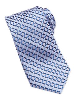 Micro Plaid Silk Tie, Lavender