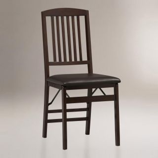 Everett Mission Back Folding Dining Chairs, Set of 2   World Market