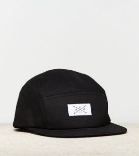 Black AEO Solid 5 Panel Hat, Mens One Size
