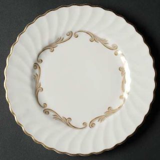 Syracuse Baroque Gray Bread & Butter Plate, Fine China Dinnerware   Gray/Gold Sc