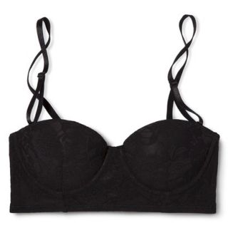 Self Expressions By Maidenform Womens Lace Crop Bustier 5659   Black 34C