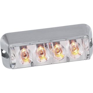Custer Products 4 LED Strobe Light   Amber, Model STRL4A