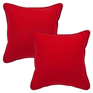 Pillow Perfect Solid 18.5L x 18.5W x 5H in. Square Outdoor Toss Pillow   Set of