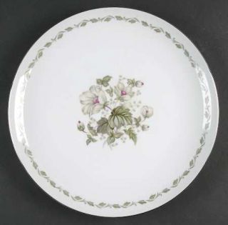 Flair Irene 12 Chop Plate/Round Platter, Fine China Dinnerware   White/Pink Flo