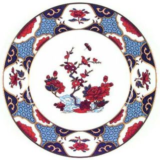 Spode Shima (Smooth) Dinner Plate, Fine China Dinnerware   Bone, Floral Rim & Ce