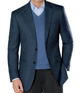 Traveler Tailored Fit 2 Button Sportcoat Extended Size by JoS. A. Bank Mens Bla