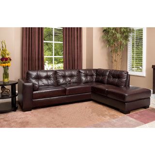Abbyson Living Palermo Top Grain Leather Sectional