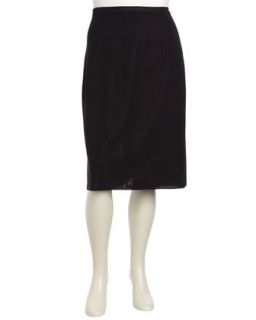 Jersey Knit Pencil Skirt, Womens, Black