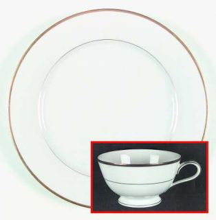 Noritake Guilford Dinner Plate, Fine China Dinnerware   White Background, Gold T