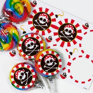 Pirates Small Lollipop Sticker Kit