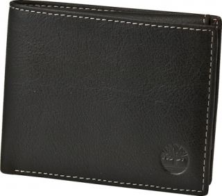 Mens Timberland Hot Milled Passcase   Black Small Leather