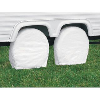 Classic Accessories RV Wheel and Tire Storage Covers   White, Fits 26 3/4 Inch  
