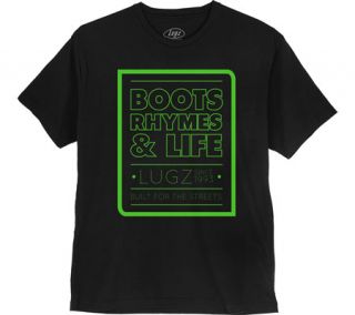 Mens Lugz Rhymes   Black/Green Graphic T Shirts