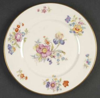 Lamberton Linda Lee Luncheon Plate, Fine China Dinnerware   Floral Groups Rim &
