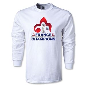 Euro 2012   France FIFA U 20 World Cup 2013 Winners LS T Shirt (White)
