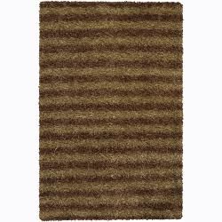 Handwoven Brown/gold Mandara Shag Rug (3 X 5) (GoldPattern Shag Tip We recommend the use of a  non skid pad to keep the rug in place on smooth surfaces. All rug sizes are approximate. Due to the difference of monitor colors, some rug colors may vary sli