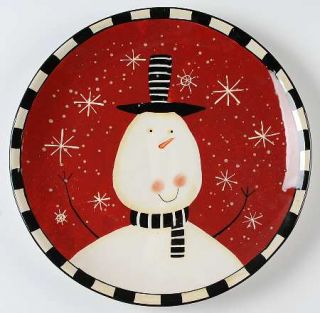 Christmas Snowman 13 Chop Plate (Round Platter), Fine China Dinnerware   Snowma
