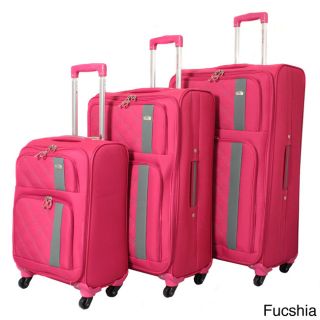 World Traveler Featherlite 3 piece Super Lightweight Spinner Upright Luggage Set