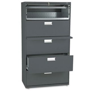 HON 600 Series 5 Drawer Vertical File 685L Finish Charcoal