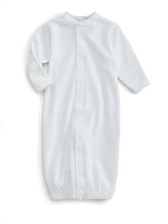 Royal Baby Infants Diamond Stitched Convertible Gown   White