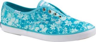 Womens Keds Champion Laceless Tie Dye Floral   Blue Twill Casual Shoes