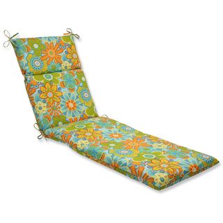Pillow Perfect Outdoor Glynis Floral Chaise Lounge Cushion (Blue/orange/yellowClosure Sewn seam closureUV Protection Yes Weather Resistant Yes Care instructions Spot clean or hand washDimensions (Seat Portion) 44 inches long x 21 inches wide x 3 inch