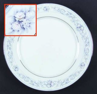 Noritake Dearborn Dinner Plate, Fine China Dinnerware   Legendary,Blue Scrolls &