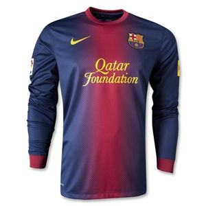 Nike Barcelona 12/13 LS Home Soccer Jersey