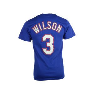 Texas Rangers Russell Wilson Majestic MLB Official Player T Shirt