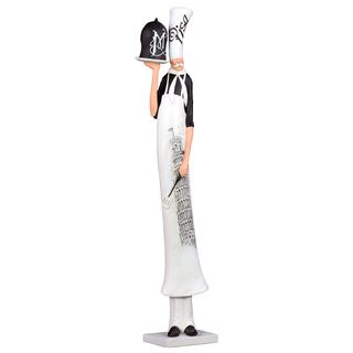 Urban Trends Pisa Italy Chef Fiberstone Figurine (FiberstoneSizes 23.5 inches high x 5 inches wide x 3.5 inches deep For decorative purposes onlyDoes not hold waterModel UTC73097)