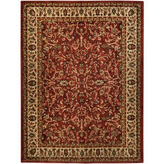 Pasha Collection Traditional Floral Garden Red 33 X 5 Area Rug