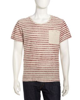 Nantucket Striped Tee, Red