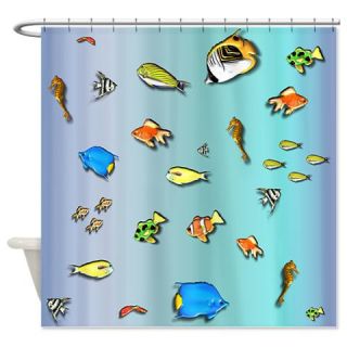  All the Fish Under the Sea Shower Curtain  Use code FREECART at Checkout