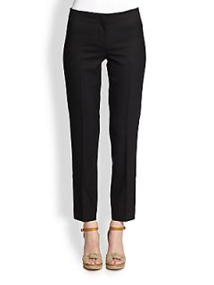 Tory Burch Claudia Stretch Wool Ankle Pants   Black