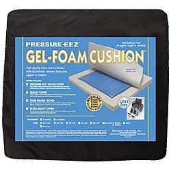Hudson Pressure Eez Gel foam 18x16 Nylon Wheelchair Seat Cushion