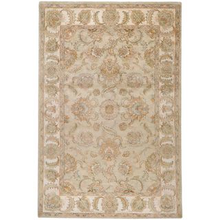 Hand knotted Calanthe Beige Wool Traditional Oriental Rug (56 X 86)