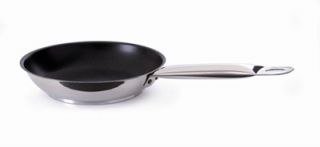 Mauviel 7.9 in Round Mbasic Non Stick Fry Pan w/ 1.1 qt Capacity & Stainless Handles