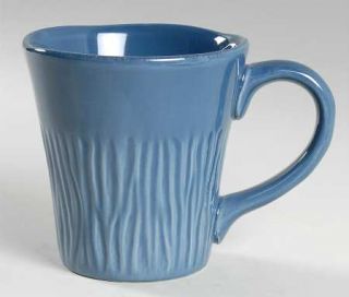 Ambiance Palette Denim (Blue) Mug, Fine China Dinnerware   All Blue,Ribbed,Coupe