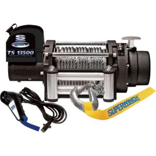 Tiger Shark 12 Volt DC Winch with Remote   13,500 Lb. Capacity, 5.3 HP, Model#