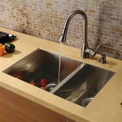 Vigo Corrosion resistant Undermount Stainless steel Kitchen Sink, Faucet And Dispenser