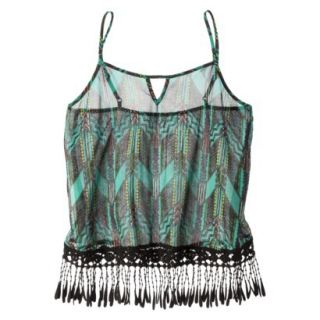 Juniors Printed Tank with Fringe   XL(15 17)
