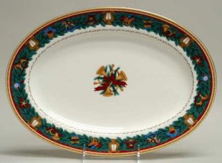 Nikko Christmas Tradition 14 Oval Serving Platter, Fine China Dinnerware   Bone