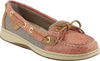 Womens Sperry Top Sider Angelfish   Washed Red Embossed Leopard Casual Shoes