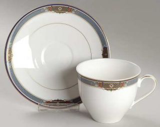 Christopher Stuart Barclay Flat Cup & Saucer Set, Fine China Dinnerware   Bone,R