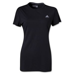 adidas Womens Ultimate Workout Crew T Shirt (Black)