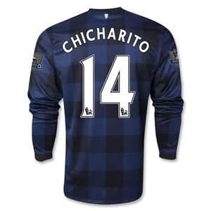 Nike Manchester United 13/14 CHICHARITO LS Away Soccer Jersey