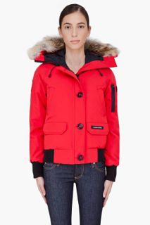Canada Goose Red Fur Trim Chilliwack Jacket