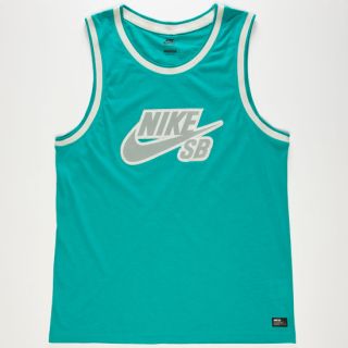 Varsity Blocked Mens Tank Turquoise In Sizes Large, X Large, Small, Med