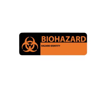Nmc Biohazard Warning Labels   3X1   Biohazard With Blank Message Area